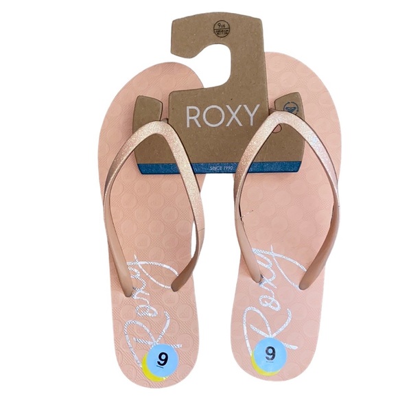 1 LEFT - NEW Roxy glitter flip flops/things/sandals - Picture 4 of 11